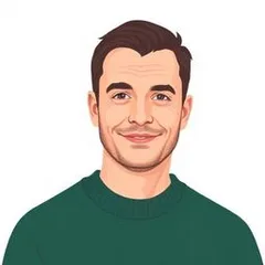 Illustreret portræt af Martin I, redaktør på TVfodbold.dk